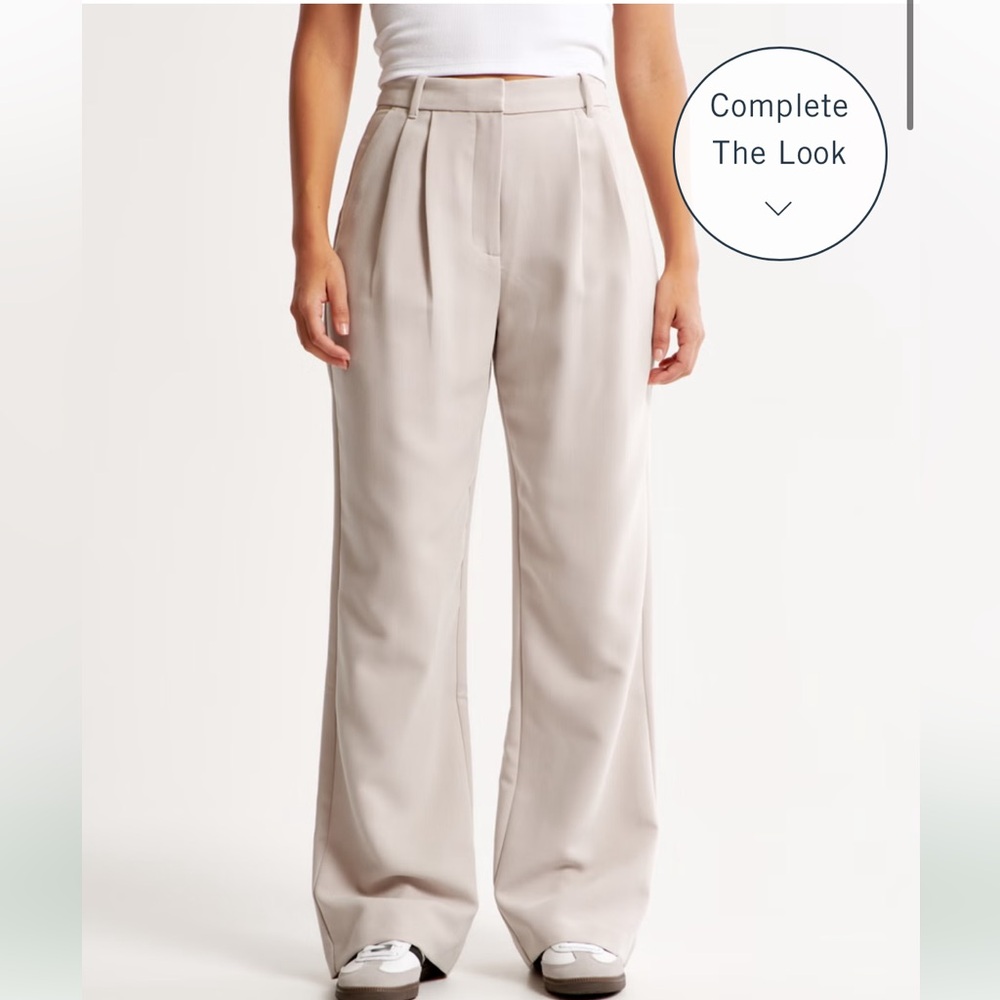 Abercrombie Curve Love Sloane Tailored Pant - Light Taupe